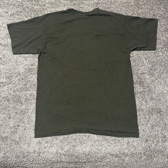 Vintage Men XL Alore Wolf print t shirt Olive Single stitch Aztec SS Southwest - Picture 8 of 8